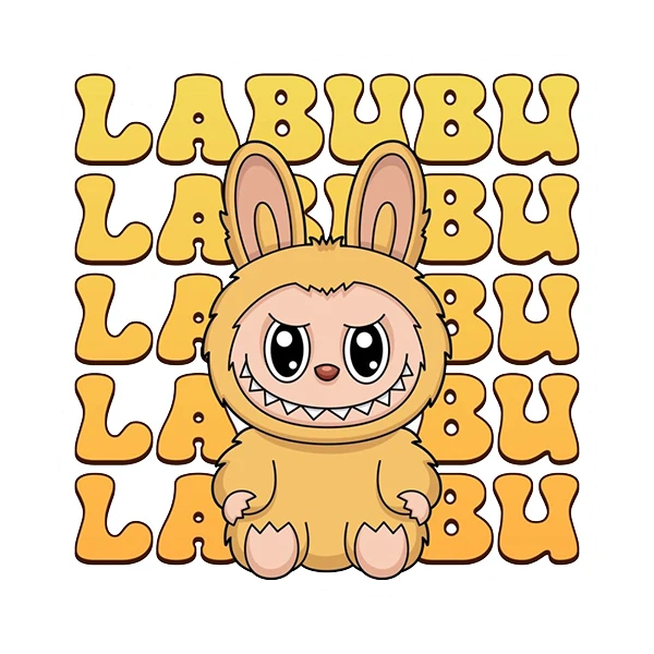 استیکر پارچه و لباس پاد آفرین طرح لبوبو کد 8