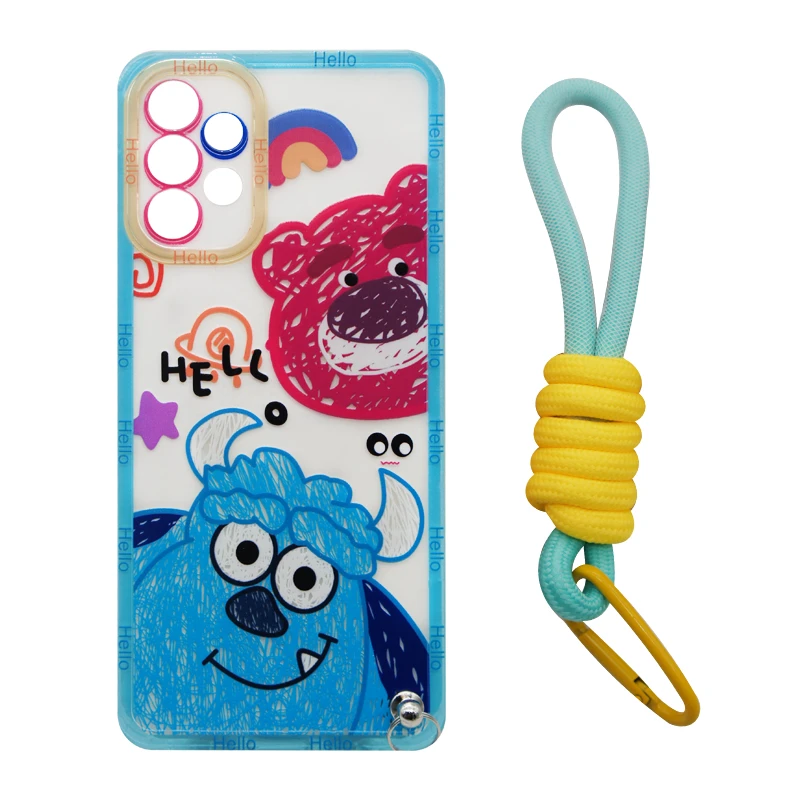 کاور مدل Hello Sulley مناسب برای گوشی موبایل سامسونگ Galaxy A13 4G به همراه بند آویز