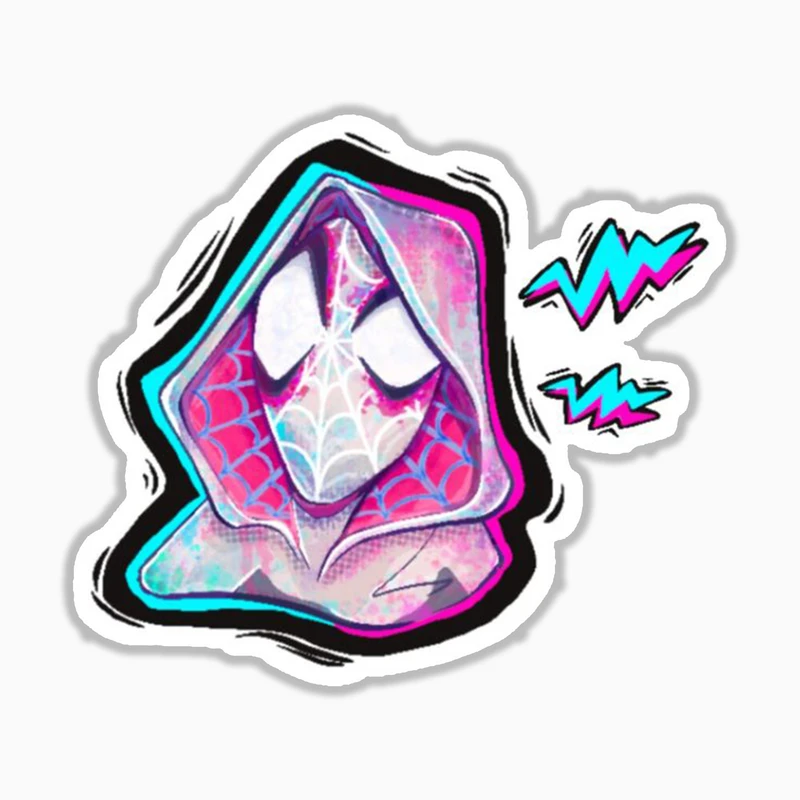 استیکر لپ تاپ و موبایل بووم طرح اسپایدرمن مدل Gwen Stacy کد MR15