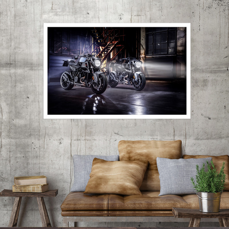 تابلو نوری بکلیت طرح موتور سیکلت BRABUS مدل W-MO2064