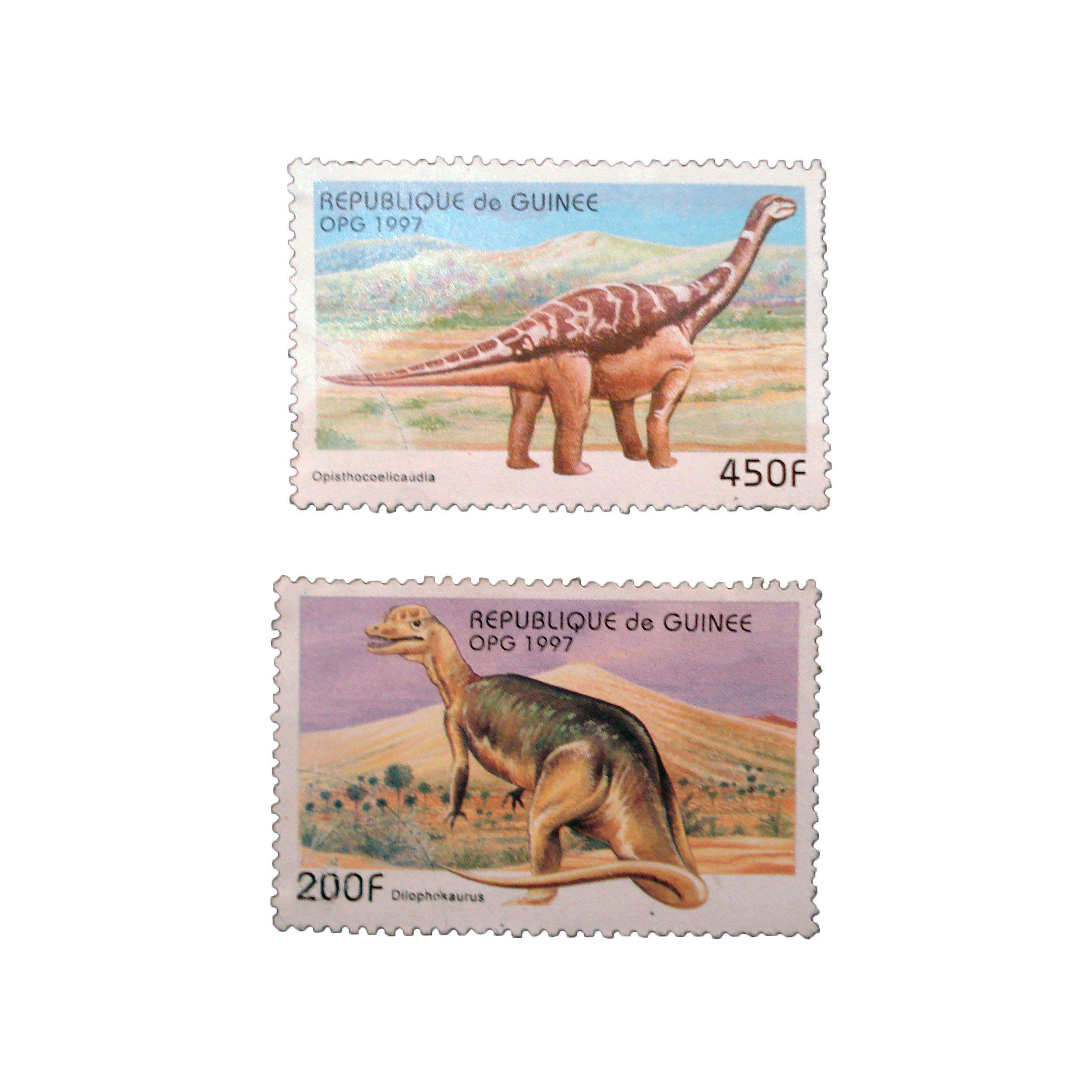 تمبر یادگاری مدل دایناسور کد bc-1613 مجموعه 2 عددی