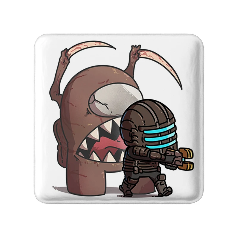 مگنت خندالو طرح بازی دد اسپیس (Dead Space) مدل مربعی کد 35037