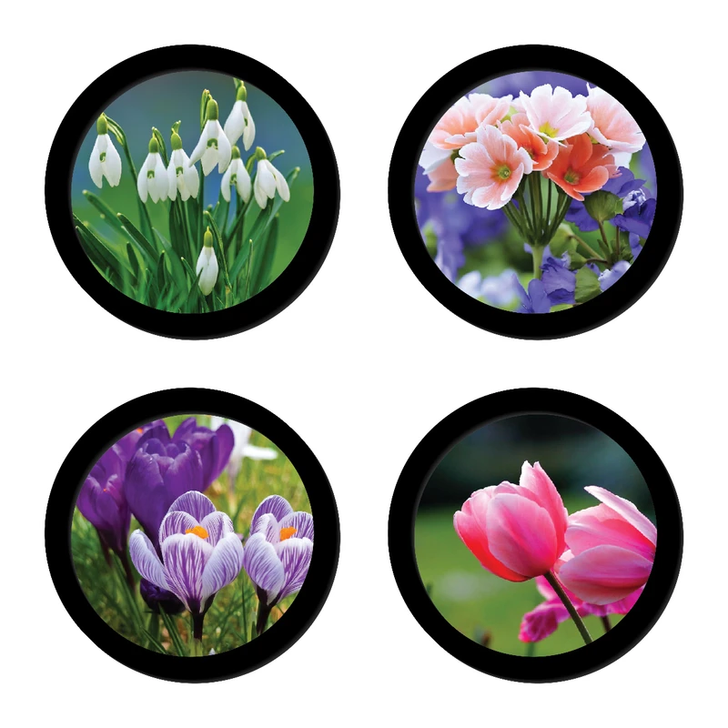 تابلو مدل منظره طرح گل های بهاری کد 5 مجموعه 4 عددی