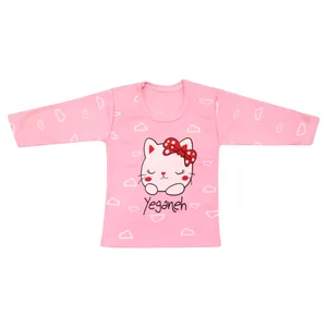 تی شرت آستین بلند راحتی نوزادی طرح گربه