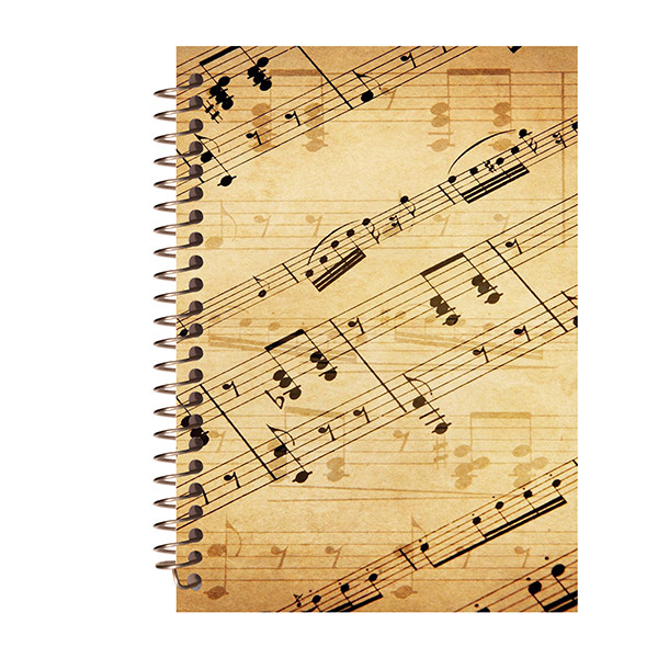 دفتر 50 برگ نت موسیقی مشایخ طرح نت های موسیقی کد G28