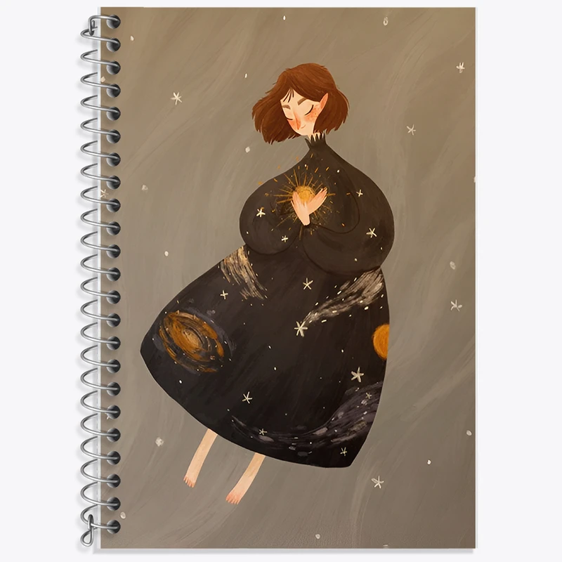 دفتر زبان 50 برگ خندالو مدل سه خط طرح دخترانه کد F8215