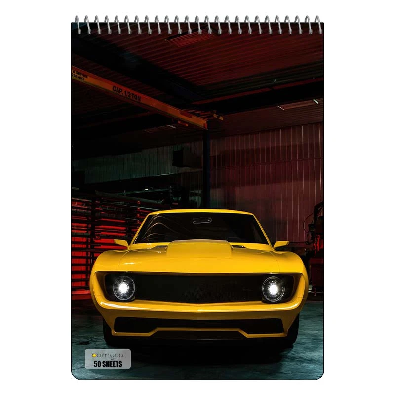 دفتر نقاشی 50 برگ سیمی کارنیکا طرح شورولت کامارو Chevrolet Camaro کد 89085