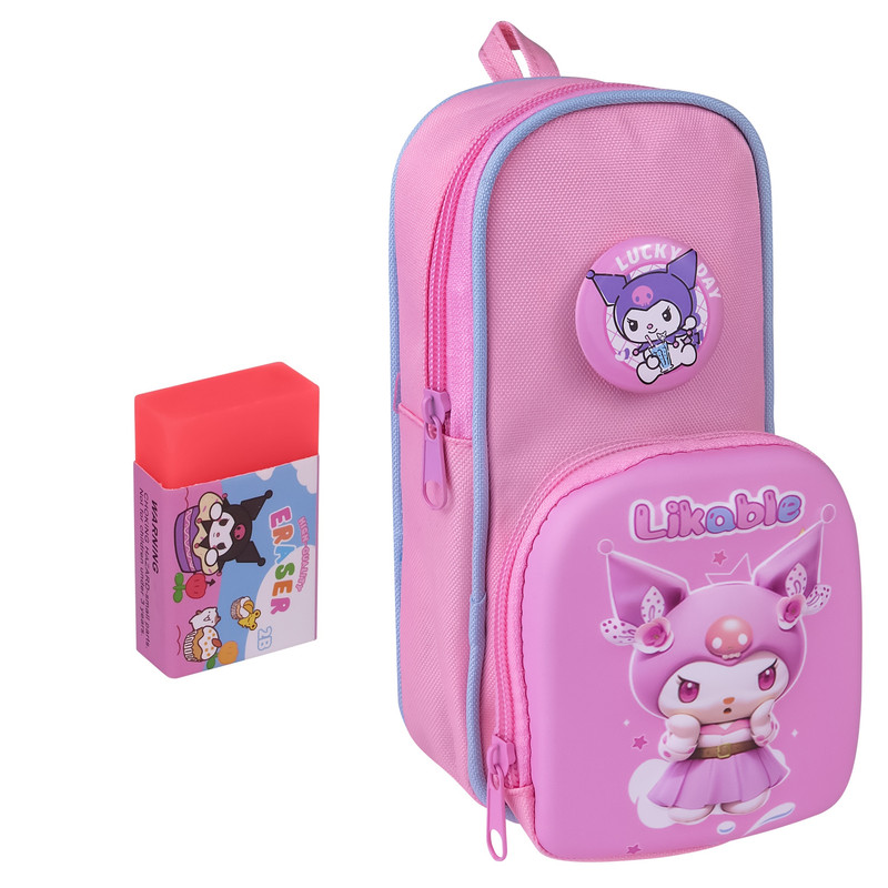 جامدادی مدل PX طرح کرومی کد78 به همراه پاک کن  مجموعه دو عددی