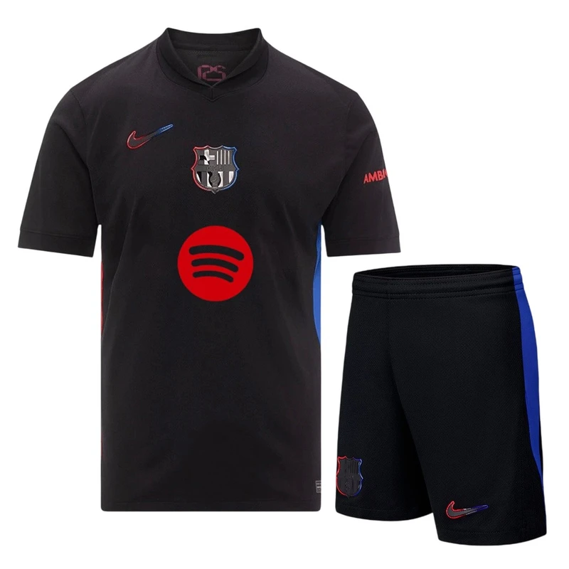 ست تی شرت و شلوارک پسرانه مدل هواداری بارسلونا away