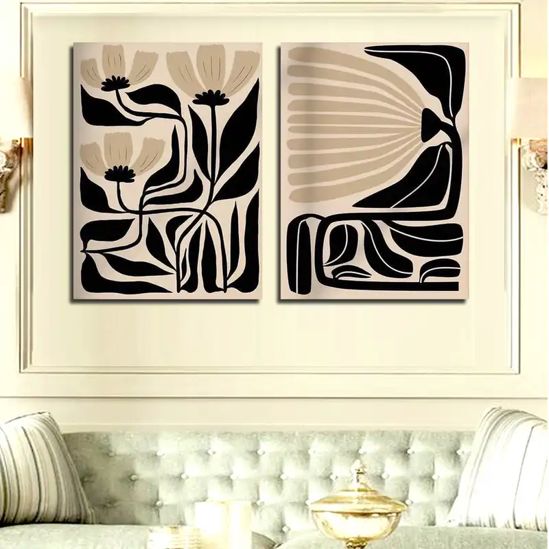 تابلو نقاشی مدل مینیمال مجموعه 2 عددی