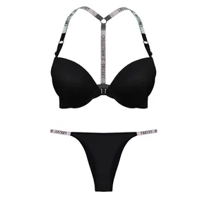 ست شورت و سوتین زنانه مدل اسفنجی نگین دار 1-349