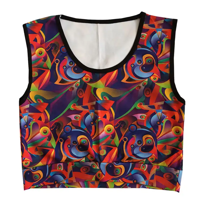 نیم تنه ورزشی زنانه مدل هندسی کد NT-H