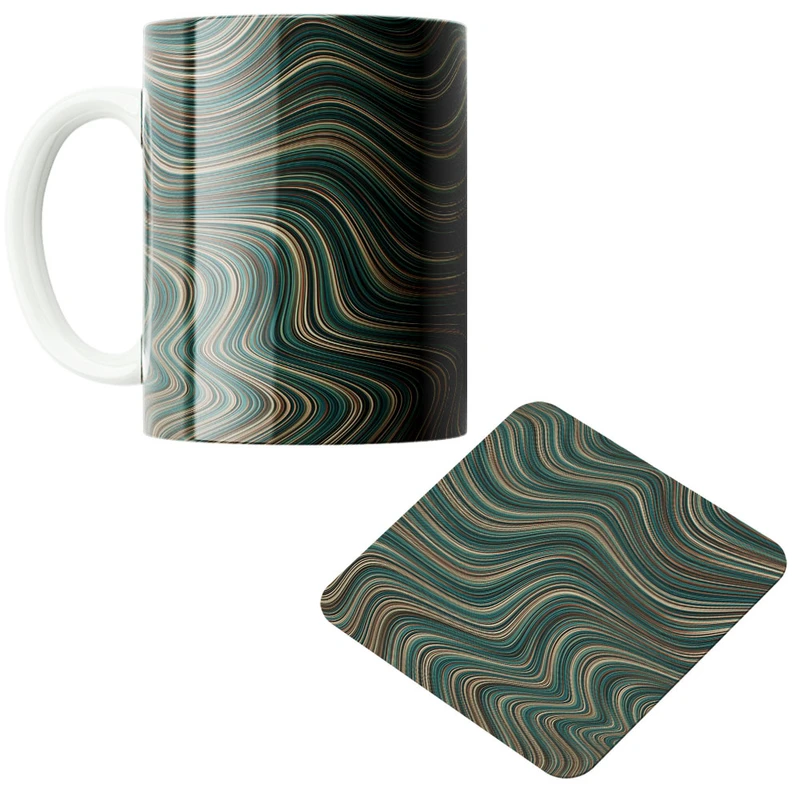 ماگ پادآفرین مدل طراحی کد 480 به همراه زیر لیوانی 