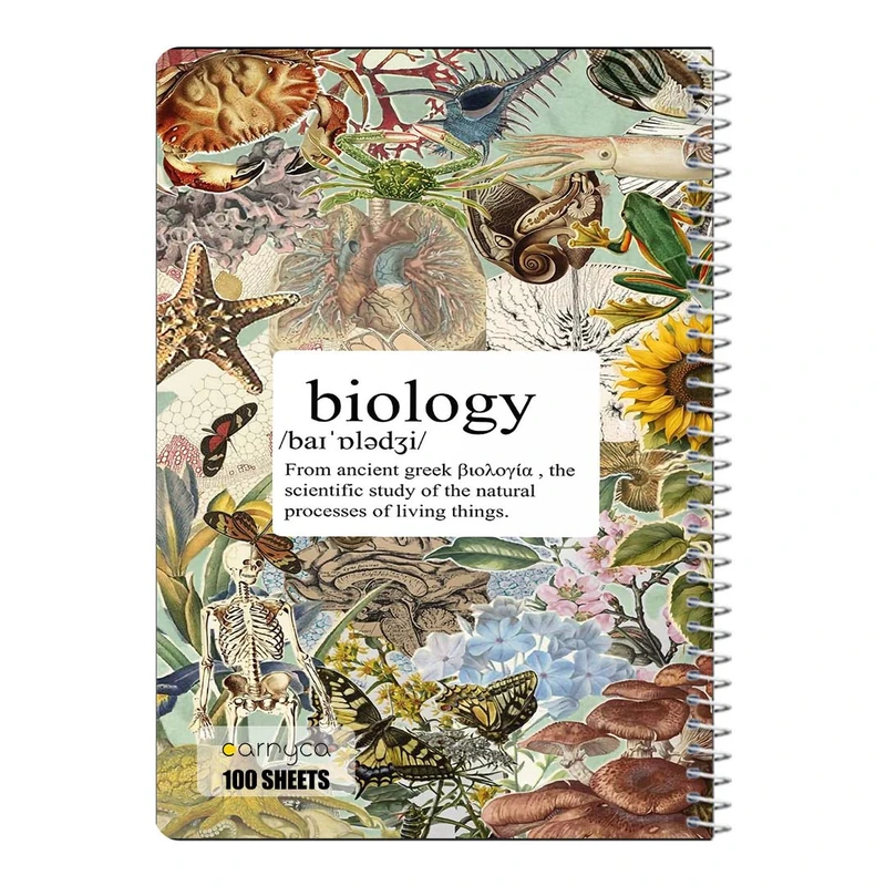 دفتر مشق 100 برگ سیمی کارنیکا طرح زیست شناسی Biology کد 35101