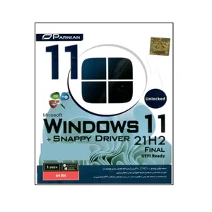 سیستم عامل windows 11 21h2 final unlocked uefi ready + snappy driver نشر پرنیان