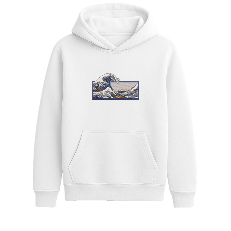 هودی زنانه مدل گلدوزی موج دریا 0_2