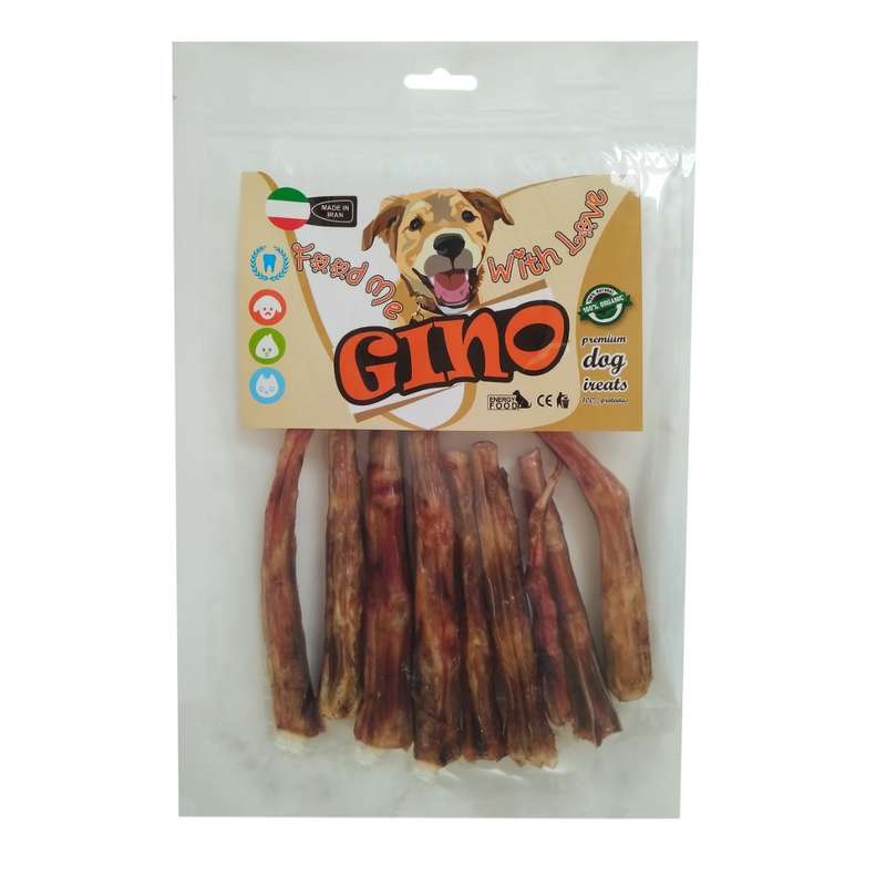 غذای تشویقی سگ جینو مدل ox tail کد 102 وزن 100 گرم