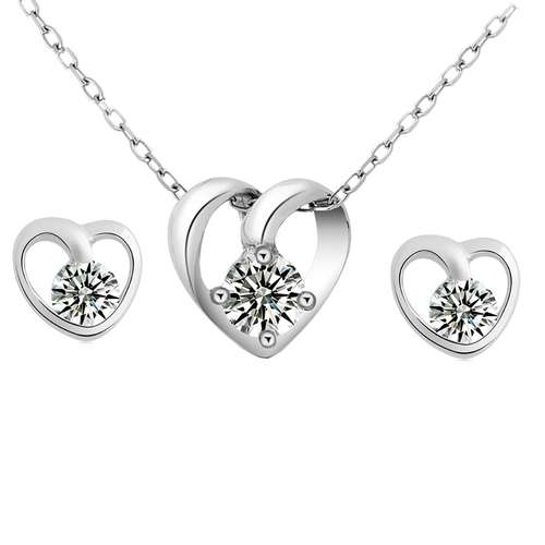 نیم ست نقره زنانه شهر جواهر مدل SJ-SE026