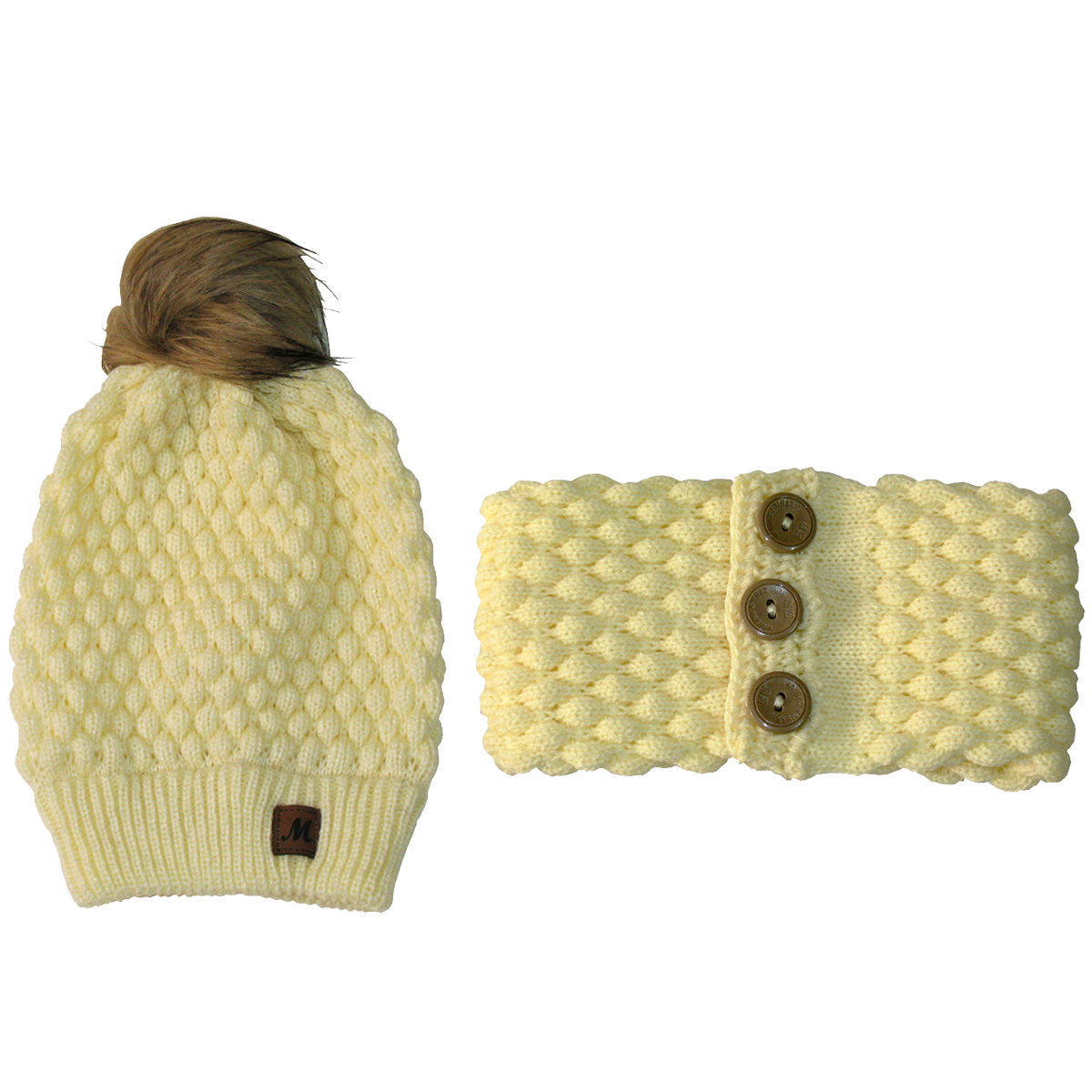 ست کلاه و شال گردن بافتنی بچگانه مدل A100