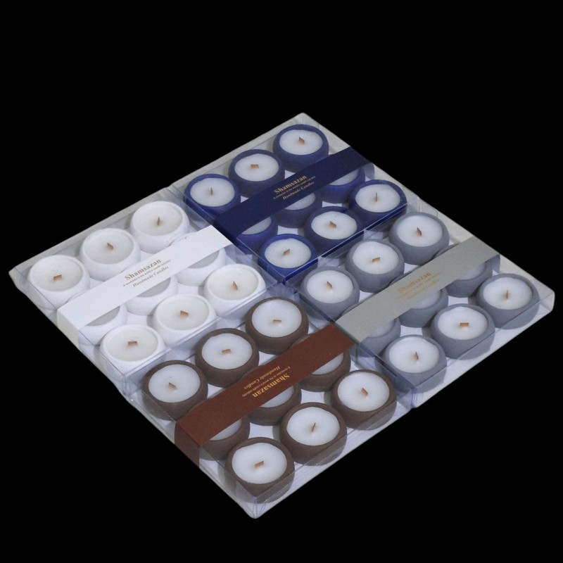 شمع وارمر مدل ژورنالی کد wooden wick بسته 9 عددی