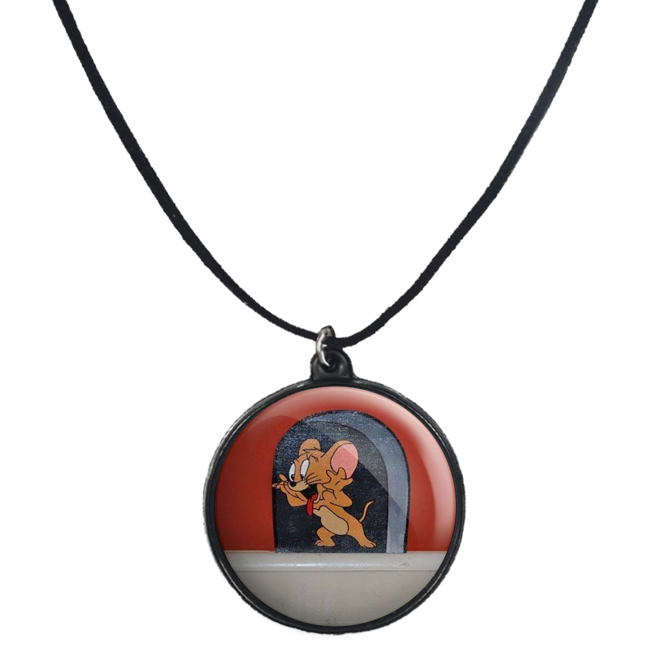 گردنبند پرمانه طرح تام و جری کد pmb.10810 مدل دو طرفه