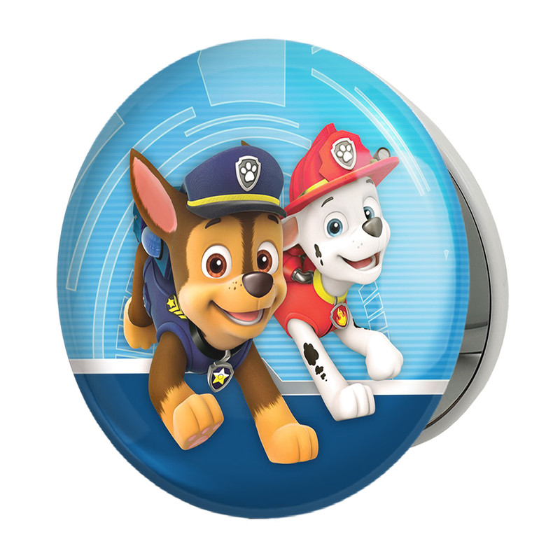 آینه جیبی خندالو طرح مارشال و چیس سگ های نگهبان Paw Patrol مدل تاشو کد 12582 
