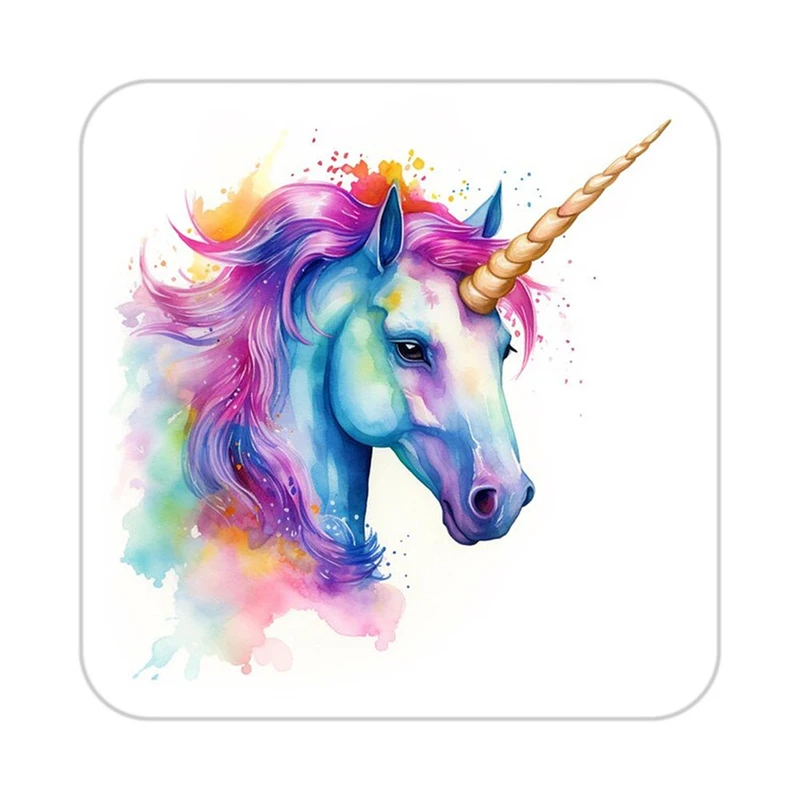 زیر لیوانی کاکتی طرح اسب تک شاخ و یونیکورن مدل mp31703