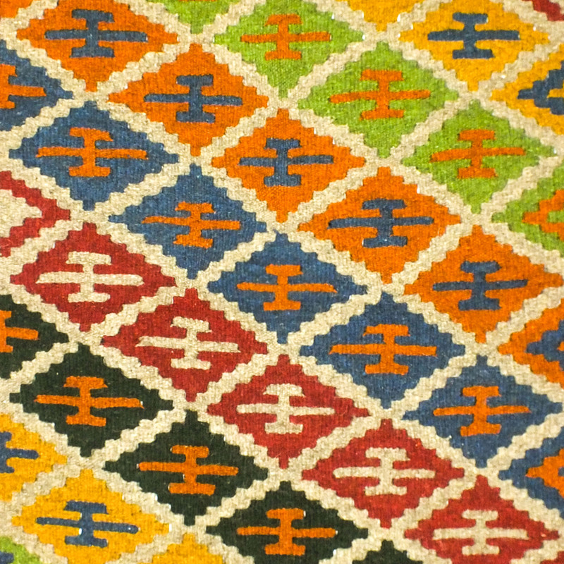 گلیم دستبافت یک و نیم متری مدل ذرنیم کد 1408