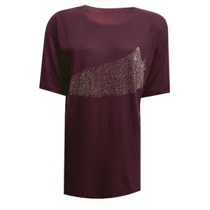 تی شرت آستین کوتاه زنانه مدل فانریپ نگینی سنجاقک کد DKCOP 271