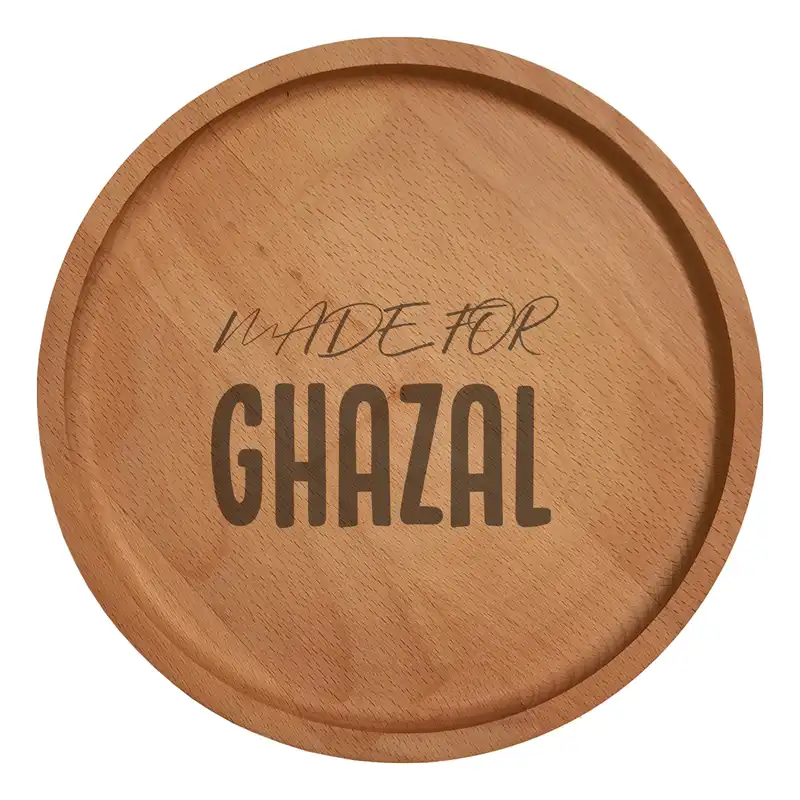 بشقاب چوبی مدل غزل