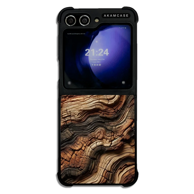 کاور آکام مدل AMC-WSGZFLIP5-WOOD-19 مناسب برای گوشی موبایل سامسونگ Galaxy Z Flip 5
