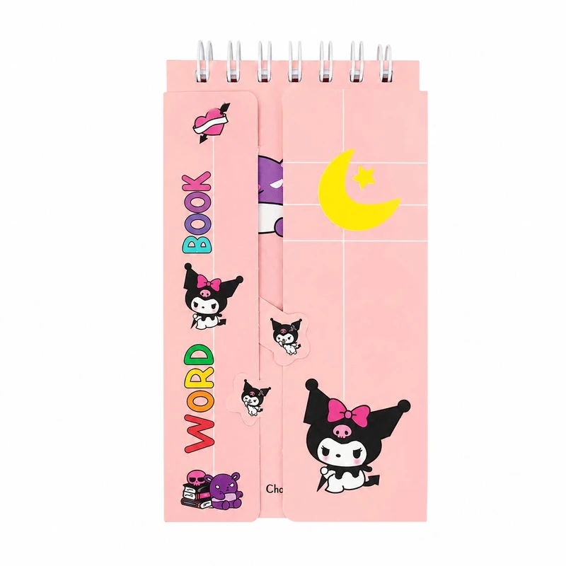 دفترچه لغت 80 برگ سیمی طرح کرومی کیوت کد 02