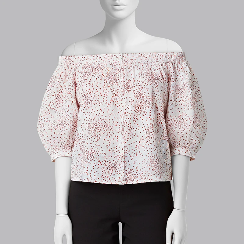 شومیز زنانه مدل خال دار کد 24753