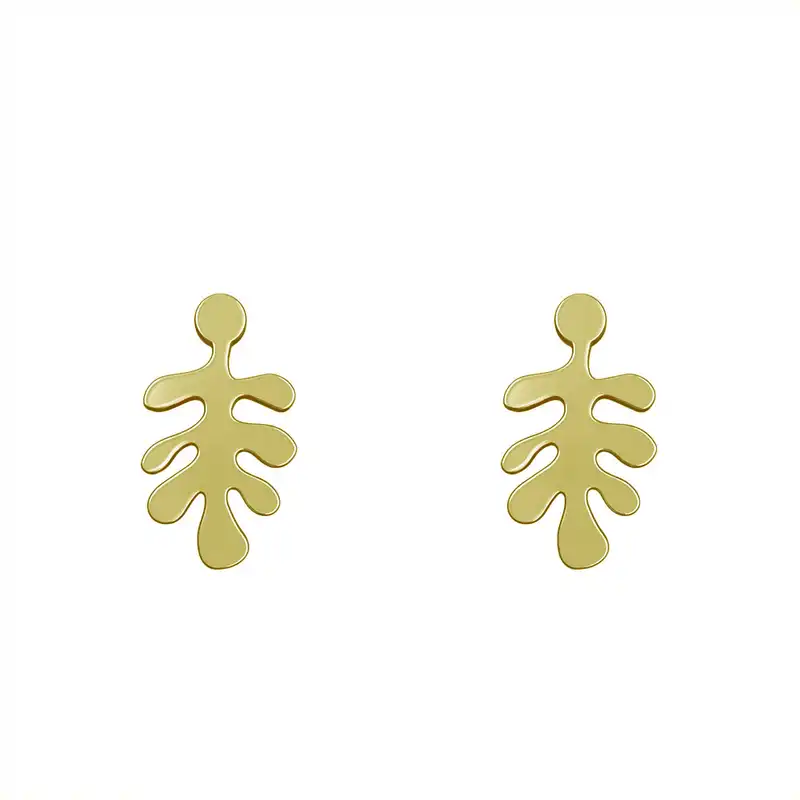 گوشواره طلا 18 عیار زنانه مدوپد مدل هندسی کد GA1-15113