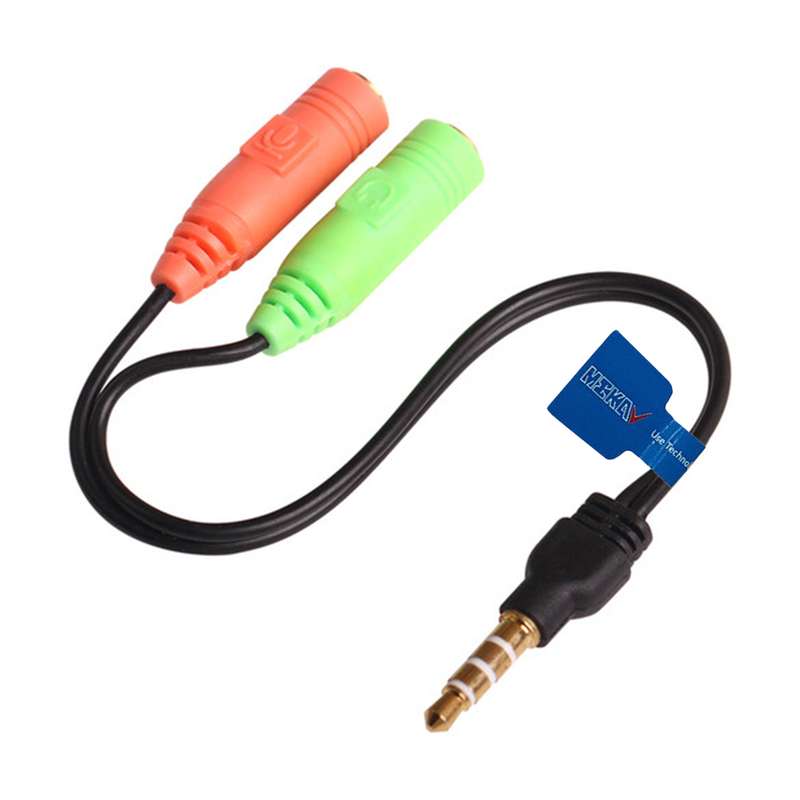 کابل 1 به 2 AUX مکا مدل MC39 طول 0.2 متر