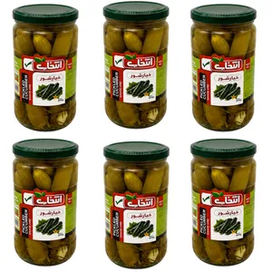 خیارشور درجه یک انتخاب - 640 گرم بسته 6 عددی