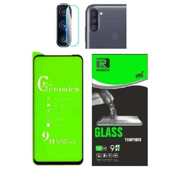 محافظ صفحه نمایش روبیکس مدل CR-A11مناسب برای گوشی موبایل سامسونگ Galaxy A11 به همراه محافظ لنز دوربین