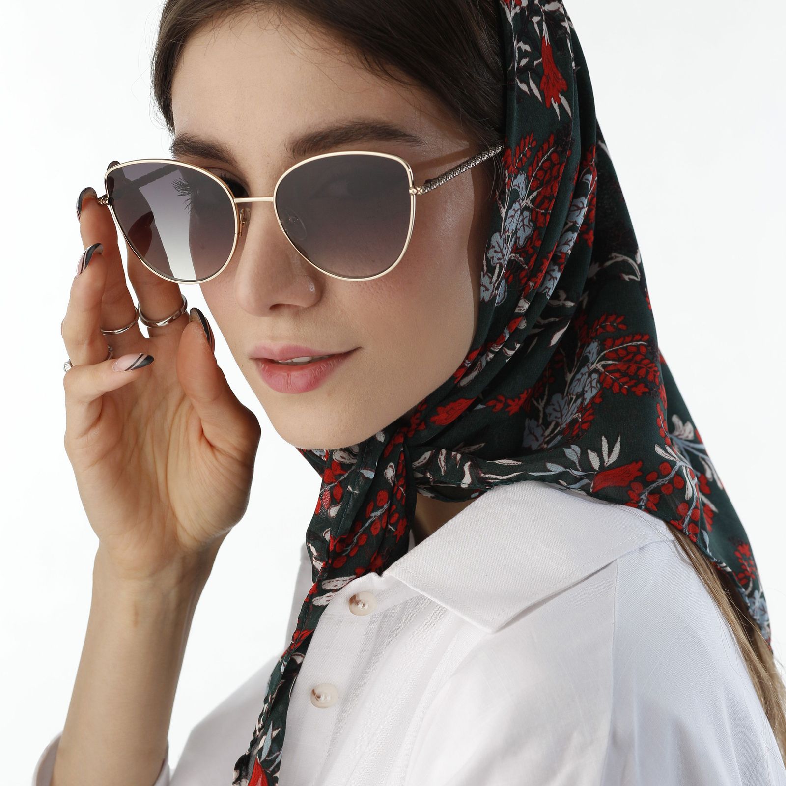 عینک آفتابی زنانه فرفرینی مدل FR1384-185 -  - 10