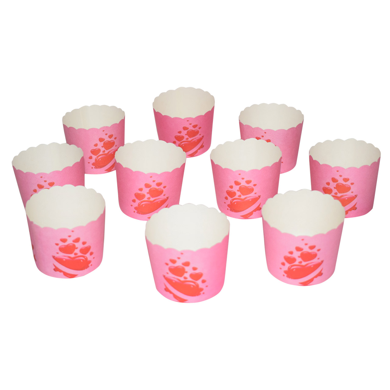 کپسول کاپ کیک مدل Hearths بسته 10 عددی 