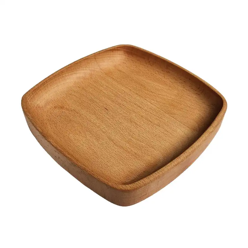 بشقاب چوبی گردوچ مدل مربع کد LT - 2000