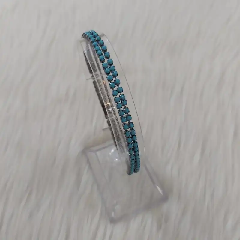 دستبند زنانه مدل کشی طرح نگین کد ng110