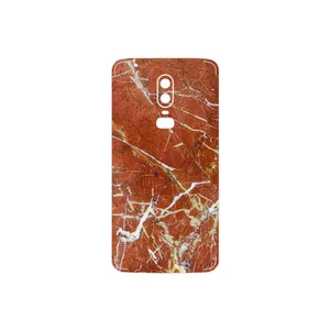 MAHOOT Red Marble Cover Sticker for OnePlus 6
