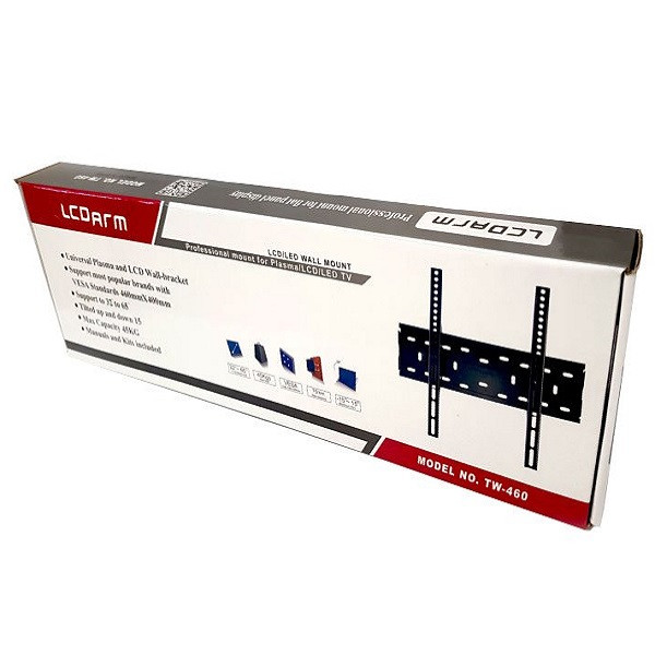 پایه دیواری تلویزیون ال سی دی آرم مدل TW-460 مناسب تلویزیون 32 تا 65 اینچ پایه دیواری تلویزیون ال سی دی آرم مدل TW-460 مناسب تلویزیون 32 تا 65 اینچ