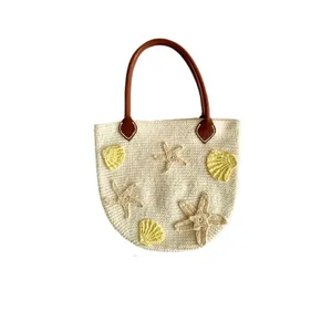 کیف دوشی دست دوز زنانه مدل ساحلی