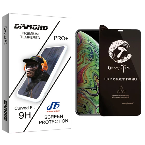 محافظ صفحه نمایش سرامیکی میتوبل جی اف مدل +Diamond مناسب برای گوشی موبایل اپل iPhone XS Max / 11 Pro Max