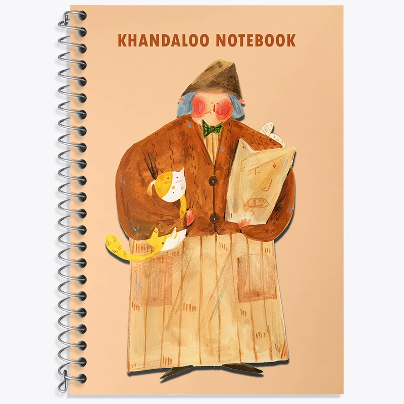 دفتر زبان 50 برگ خندالو مدل دو خط طرح مادر بزرگ کیوت کد N5917