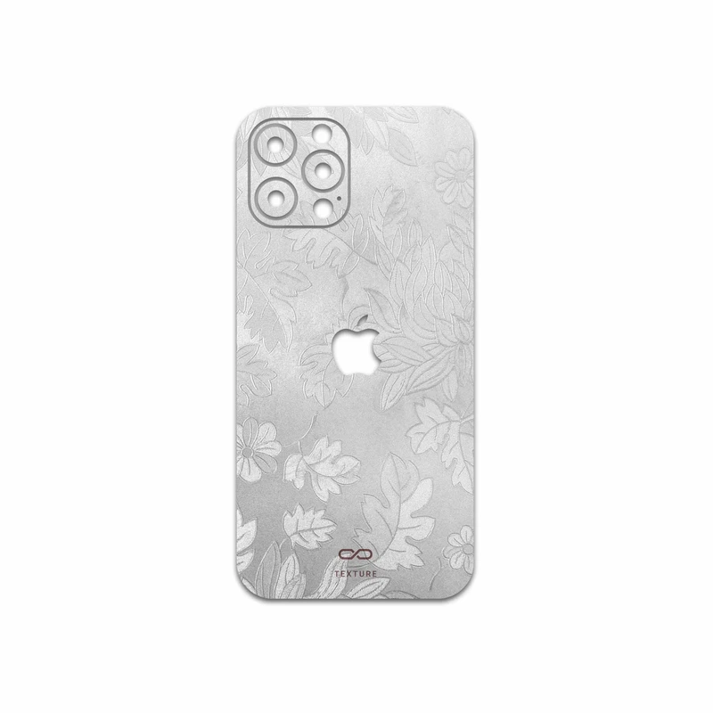 برچسب پوششی ماهوت مدل Silver-Wildflower مناسب برای گوشی موبایل اپل iPhone 12 Pro Max