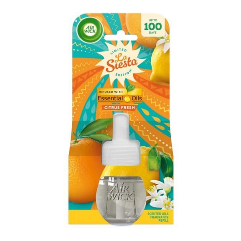 یدک خوشبو کننده هوا ایرویک مدل la siesta citrus fresh رایحه مرکبات حجم ۱۹ میلی‌ لیتر