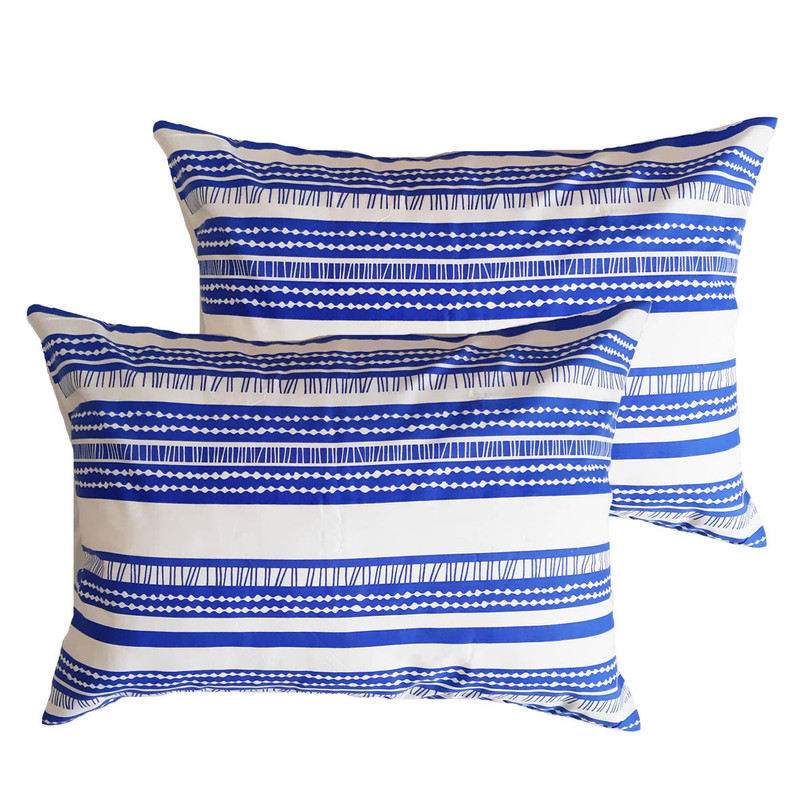 رو بالشی مدل گلدار طرح راه راه مجموعه 2 عددی