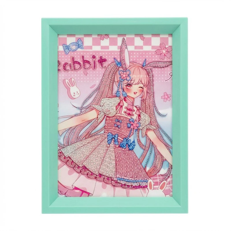 بازی آموزشی مدل ساخت تابلو نقاشی الماسی قاب دار طرح عروسکی 01